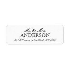 Etiquetas de Endereço de Retorno de Tipografia Ele