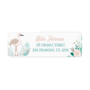 Etiquetas de Endereço de Retorno do Boho Mint Gree