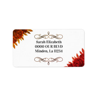 Etiquetas de Endereço de Retorno Floral Personaliz