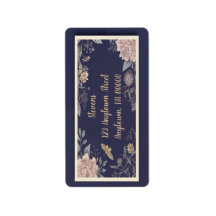 Etiquetas de Endereço de Retorno Mariposa, Rosa e 