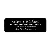 Etiquetas de endereço de retorno simples e elegant