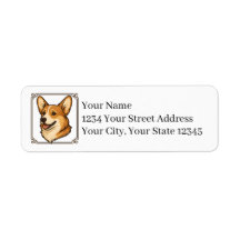 Etiquetas de Endereço de Retorno Welsh Corgi