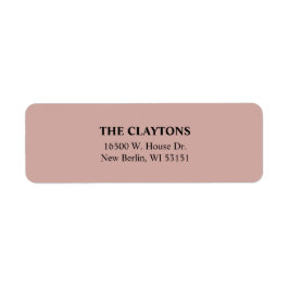 Etiquetas de endereço de Rosa de cinamão simples