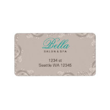 etiquetas de endereço de salão e spa
