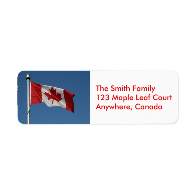 Etiquetas de endereço de sinalizador canadense (Frente)