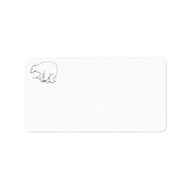 Etiquetas de endereço de Urso Polar (Frente)
