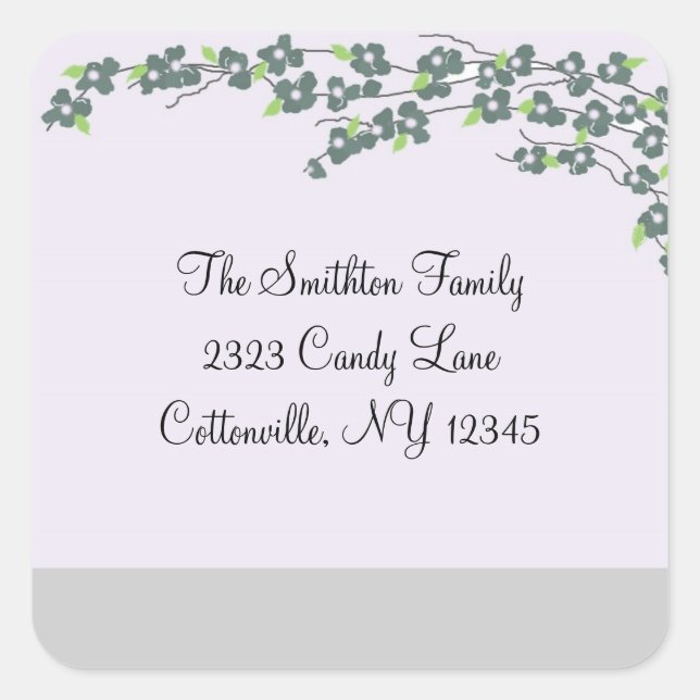 Etiquetas de endereço do Blossoms (Frente)