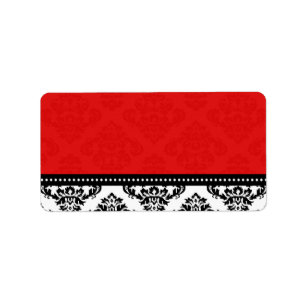Etiquetas de endereço do Casamento tema damasco ve