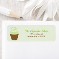 Etiquetas de endereço do cupcake