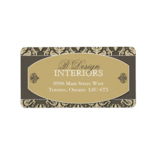 Etiquetas de endereço do designer de interiores