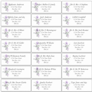 Etiquetas de Endereço do Destinatário Floral da 