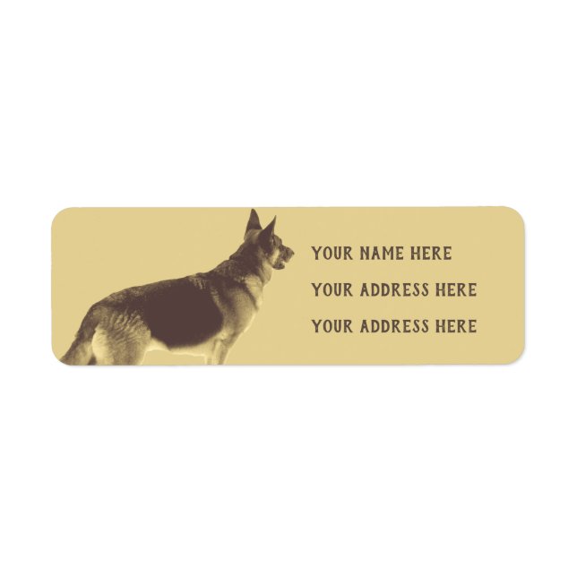 Etiquetas de endereço do german shepherd (Frente)