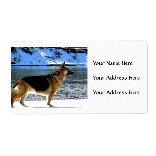 Etiquetas de endereço do german shepherd etiqueta de frete
