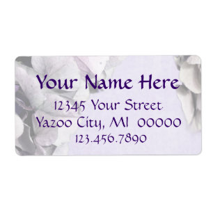 Etiquetas de endereço do Hydrangea claro da