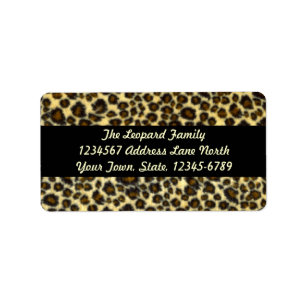 Etiquetas de endereço do impressão do leopardo