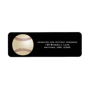 Etiquetas de endereço do remetente do basebol no