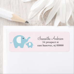 Etiquetas de endereço do remetente do elefante da