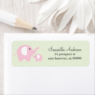 Etiquetas de endereço do remetente do elefante da