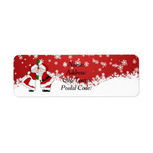 Etiquetas de endereço do remetente do papai noel