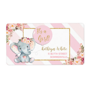 Etiquetas de endereço do remetente do rosa do ch