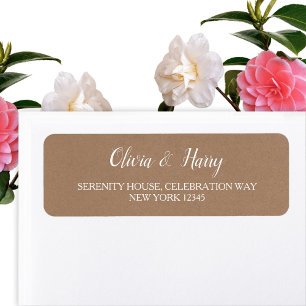 Etiquetas de endereço do remetente Wedding