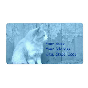 Etiquetas de endereço do Saara Azul (cat)