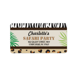 Etiquetas de endereço do safari do impressão do