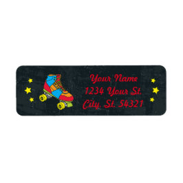 Etiquetas de endereço do Skate Neon