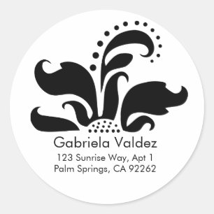 Etiquetas de endereço do ventilador do Damask