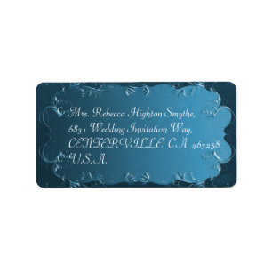 Etiquetas de endereço elegantes do casamento da