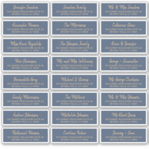 Etiquetas de endereço individual de convidado de 