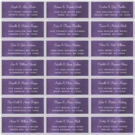 Etiquetas de Endereço Individual Violeta Escuro