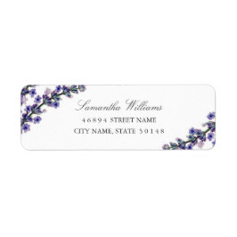 Etiquetas de Endereço Lavanda Elegantes