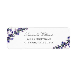 Etiquetas de Endereço Lavanda Elegantes