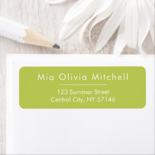 Etiquetas de Endereço Minimalistas Chartreuse Suav