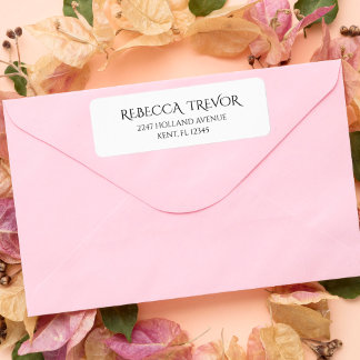 Etiquetas de endereço minimalístico simples na mod