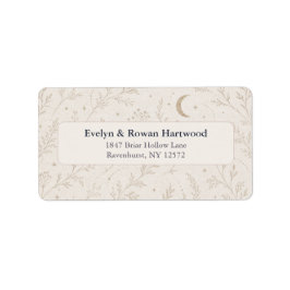 Etiquetas de Endereço para Casamento Celestial