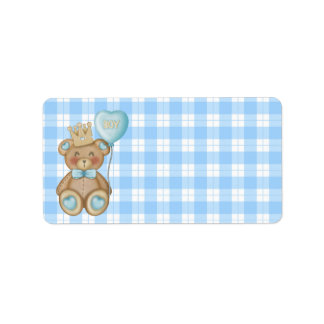 Etiquetas de Endereço para Chá de Bebê de Urso