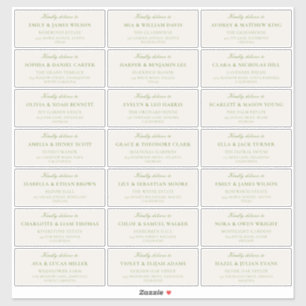 Etiquetas de Endereço para Convidados de Casamento
