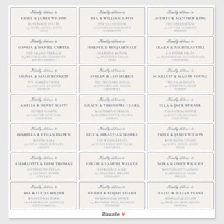 Etiquetas de Endereço para Convidados de Casamento
