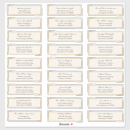 Etiquetas de Endereço para Convidados Pré-impresso