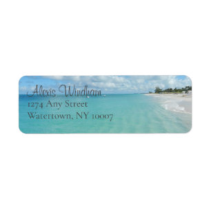 Etiquetas de endereço para devolução de Grace Bay
