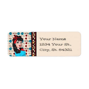 Etiquetas de Endereço para Menina de Pin-up