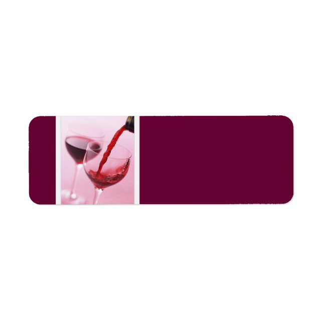 Etiquetas de Endereço para Vinho Tinto (Frente)