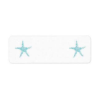 Etiquetas de endereço pequenas da estrela do mar