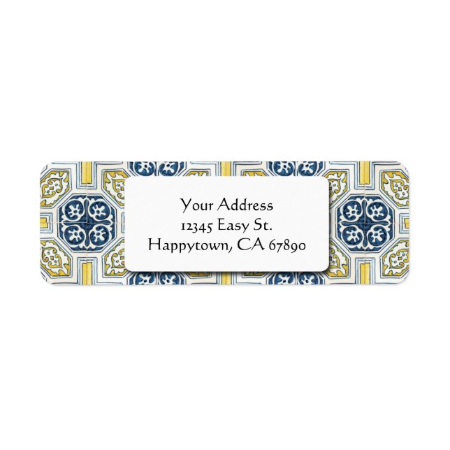 Etiquetas de Endereço Personalizadas com Azulejos  (Frente)