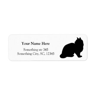 Etiquetas de endereço personalizadas de silhueta d
