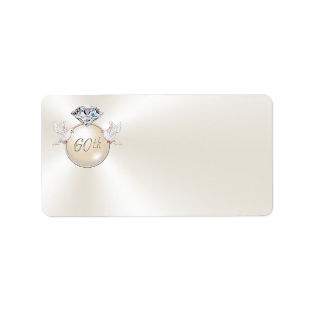 Etiquetas de Endereço Personalizadas do 60º Aniver (Frente)