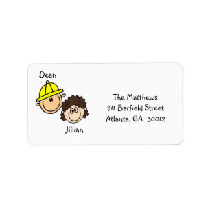 Etiquetas de endereço personalizadas do casal