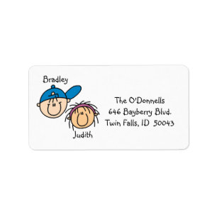 Etiquetas de endereço personalizadas do casal